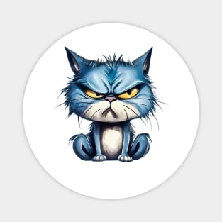 funny blue cat Magnet